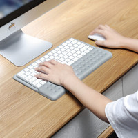 BUBM 苹果无线二代蓝牙记忆棉键盘托Magic keyboard2无线蓝牙键盘垫护腕垫硅胶底座配件 灰色MHJPD-01