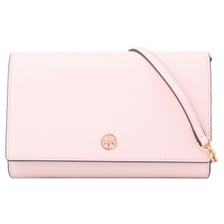 TORY BURCH 汤丽柏琦 奢侈品 女包 粉色皮质单肩斜挎包 45257-688