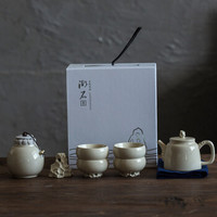 承文阁 功夫茶具套装 幽雅白瓷 茶具茶壶茶杯公道杯茶海泡茶整套盒装C2023