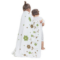 良良(liangliang) 婴儿浴巾儿童宝宝初生儿竹纺长巾绿色130*70cm