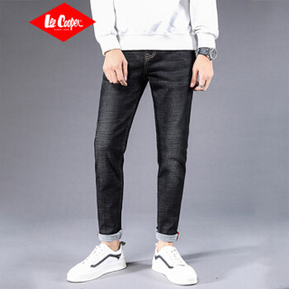 Lee Cooper 时尚牛仔裤男舒适有型修身长裤 LEEN3YM2009黑色 31码