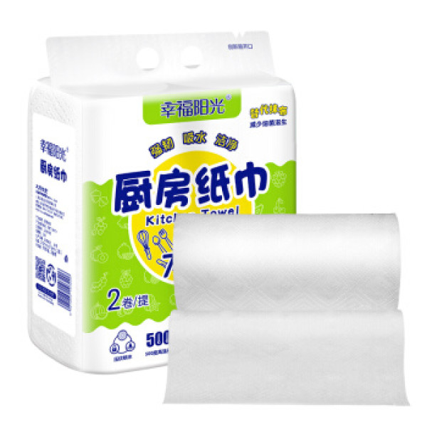 幸福阳光厨房纸巾2层76节2卷