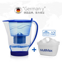 爱泉仕（Aqua Select）德国原装 进口 过滤净水器 家用滤水壶 净水杯3.5L MultiMax 净水壶（炫彩蓝）1壶12芯