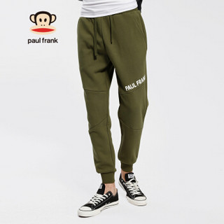 PAUL FRANK 大嘴猴 设计师款休闲长裤运动修身男士加绒裤子  PFCPT173214M