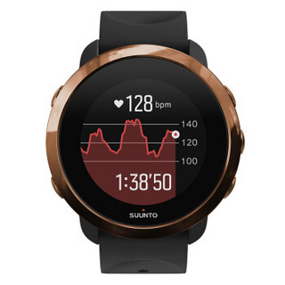 颂拓(SUUNTO) 智能手表 SUUNTO 3 FITNESS 风度3 心率 监测 跑步 游泳 来电提醒 睡眠监测 古铜黑