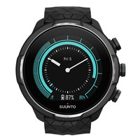 SUUNTO 颂拓 SUUNTO 9系列 旗舰版 智能手表 50mm 黑色 钛合金表盘 硅胶表带 黑色 (GPS、北斗）