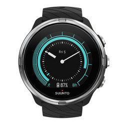 。颂拓（SUUNTO）芬兰进口Suunto 9 专业运动智能光电手表精英版黑色SS050146000