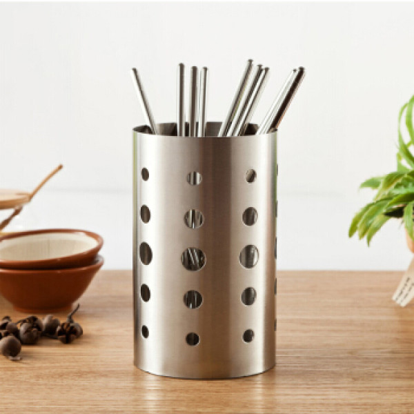 商品阳光飞歌 不锈钢筷子筒 多功能加厚沥水置物架筷子笼收纳桶 直型