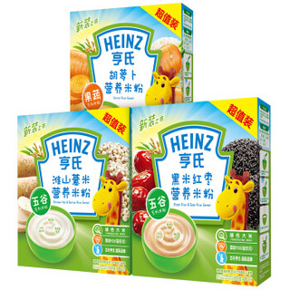 Heinz 亨氏 婴幼儿辅食米粉 淮山薏米+黑米红枣+胡萝卜 400g *2件