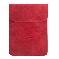 莱弗世（RAFFLES RODMAN）竖款内胆包苹果MACBOOKPro小米华为笔记本电脑包PU皮质保护套11.6英寸红色