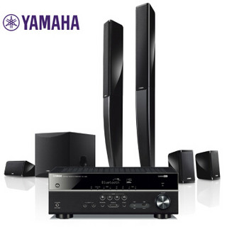 YAMAHA 雅马哈 RX-V385+NS-PA41 音响 音箱 立柱式家庭影院5.1声道 AV功放音箱七件套装