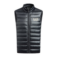 EA7 EMPORIO ARMANI 阿玛尼奢侈品男士立领绗缝羽绒马甲 8NPQ01-PN29Z BLACK-0208 L