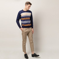 海之宁 年保暖内衣男加绒加厚套装可外穿冬季防寒保暖打底棉毛衫中青年韩版休闲 7006宝兰 XXXL码