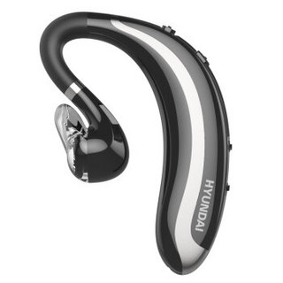 现代（HYUNDAI）S108 蓝牙耳机无线运动挂耳式单耳商务通话超长待机开车专用  黑色
