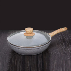 法焙客(FOR BAKE)麦饭石锅(28cm)带盖 *2件