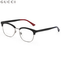 GUCCI 古驰 eyewear 中性款光学镜架 板材光学镜架 GG0409OK-003 黑色镜框 53mm