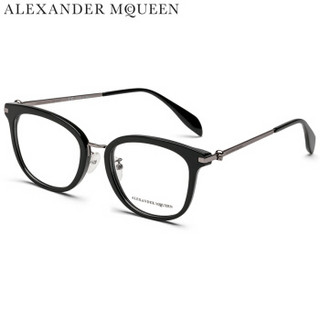 亚历山大·麦昆Alexander McQueen eyewear光学镜架女款 经典方形光学镜架 AM0176O-001 黑色镜框 53mm