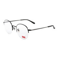 Levis 李维斯 中性款黑色镜框黑色镜腿金属半框光学眼镜架眼镜框 LS05271 C01 MBLK 50MM