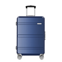 antler 安特丽 2019春夏新款铝框拉杆箱 男女行李箱20英寸登机箱商务万向轮密码箱PC旅行箱包子 A826 蓝色