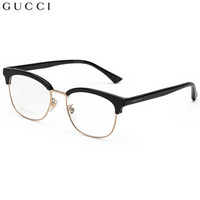 GUCCI 古驰 eyewear 中性款光学镜架 板材光学镜架 GG0409OK-001 黑色镜框 53mm