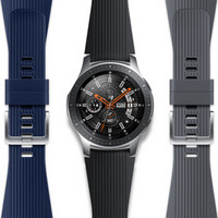 三星（SAMSUNG）Galaxy Watch 原装表带 46mm表盘专用/ S4手表表带/通用S3手表 22mm宽度接口 黑色