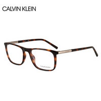 卡尔文·克莱恩（Calvin Klein）眼镜框 男女款玳瑁色板材光学近视眼镜架 CK6014 214  56mm