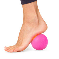 蜗牛小姐 筋膜球 瑜伽球 深层肌肉放松按摩球 足底脚底腰部保健实心健身球 单球 粉色