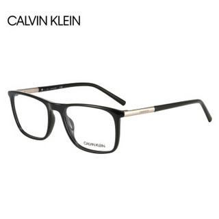 卡尔文·克莱恩（Calvin Klein）眼镜框 男女款黑色板材光学近视眼镜架 CK6014 001  56mm