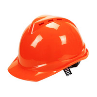 谋福 8413 高强度ABS V型透气安全帽工程帽 防砸抗冲击建筑防砸安全帽 （ABS V型透气款） 橙色款