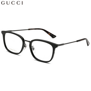 GUCCI 古驰 eyewear 男款光学镜架 板材光学镜架 GG0412OK-002 黑色镜框 53mm