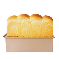 CHEFMADE 学厨 CHEF MADE 香槟金色平纹滑盖不粘吐司盒土司模面包模具300g WK9403
