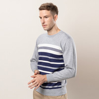 海之宁 男士保暖内衣男可以外穿加绒加厚套装秋冬季贴身打底衫防寒保暖低领修身 7006浅麻灰 XXXL码