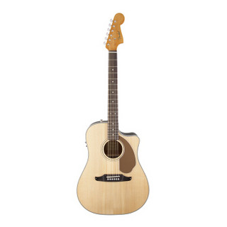 芬达 Fender Sonoran SCE 加州系列 单板缺角民谣电箱吉他 ST型 风格带电紧凑D形41寸 原木色