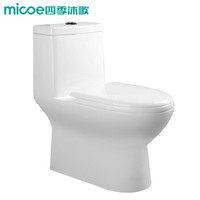 四季沐歌(MICOE)节水马桶卫浴坐便器 喷射虹吸马桶 静音缓降盖板防臭坐便器104P 305MM