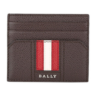 BALLY 巴利 BALLY 巴利 男士 深咖/红白拼色 皮质卡包 TALBYN LT 21