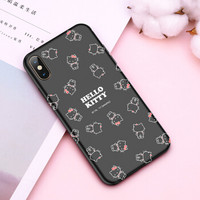 Hello Kitty 苹果iPhoneXsMax手机壳 卡通保护套 全包硅胶防摔软壳 可爱 魅影凯蒂猫*黑色