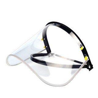 谋福  8637 头戴式隔热面罩 有机玻璃防护面罩 防冲击防飞溅电焊面具 （头戴式 透明面屏）