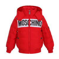 MOSCHINO KIDS 莫斯奇诺 奢侈品童装 男童红色聚酯纤维字母logo羽绒服 HUS01R L3A10 50109 8A/8岁/128cm