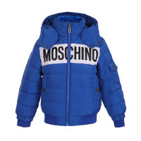 MOSCHINO KIDS 莫斯奇诺 奢侈品童装 男童蓝色聚酯纤维字母logo羽绒服 HUS01R L3A10 40931 6A/6岁/116cm