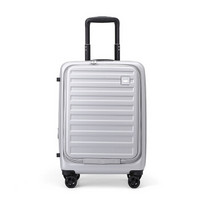 Lenovo 商务出差旅行箱 通用万向轮密码锁登机行李箱休闲旅游登机箱20英寸 银色