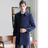初申2019秋冬职业毛呢外套中长款呢子大衣男女同款销售4s店毛呢大衣女工装工作服SWDY189104蓝色男M