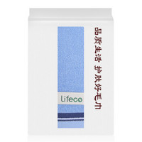 孚日家纺 Lifeco竹棉混纺毛巾 素色柔软吸水面巾 抗菌毛巾 蓝色1条装 33*72cm 95g