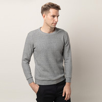 海之宁 保暖内衣中老年男士棉毛衫加绒加厚套装秋冬季防寒保暖秋衣裤一套可以外穿 8015麻灰 L码