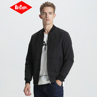 Lee Cooper 夹克男舒适时尚休闲飞行员装棒球服外套  LEE7021 黑色 3XL码