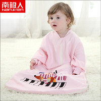 南极人(Nanjiren)  婴儿睡袋春秋款纯棉蘑菇睡袋防踢被 可爱粉色105cm