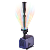 松宝 喷泉泵大流量小型水池景观假山潜水喷水泵鱼池循环专用鱼缸抽水泵带LED灯蘑菇花洒双喷头