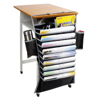 京惠思创 JH0975 多功能可调版挂书袋 课桌神器整理书本收纳袋学生书袋文件文具挂袋加厚收纳包 黑色