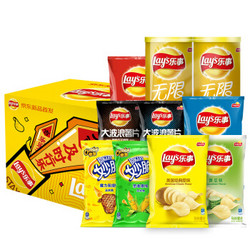 乐事（Lay's）薯片休闲零食大礼包乐乐签礼盒718g整箱装 百事食品 肩扛大零食 *3件