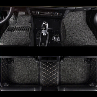 澳优美（AYM）全包围丝圈汽车脚垫 新款奥迪Q3专用 典雅黑灰色