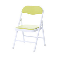 鲸伦（KINGRUNNING）家用折叠椅 靠背椅 儿童简约折叠凳 陪护椅 休闲椅 果绿色